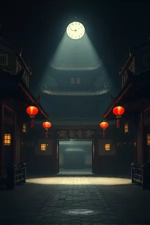 《汉江月影》竖版海报，水面倒影与远处的桥灯