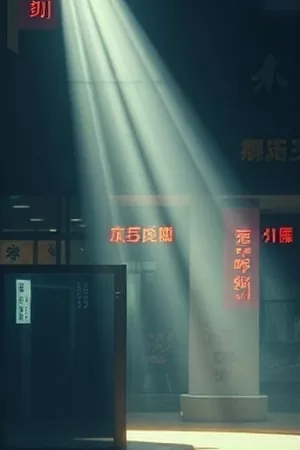 《黑胶侦探社》竖版海报，堆满卷宗与唱片的办公桌