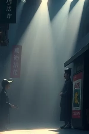 《白鹿咖啡馆》竖版海报，窗边木桌与冒着热气的杯子